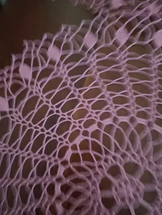 5 centrini uncinetto rosa