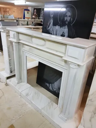Chimenea de Mármol Blanca
