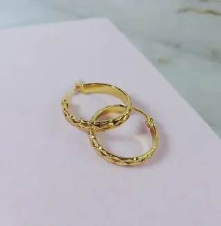 Pendientes Aro Pequeños Chapado Oro 18k