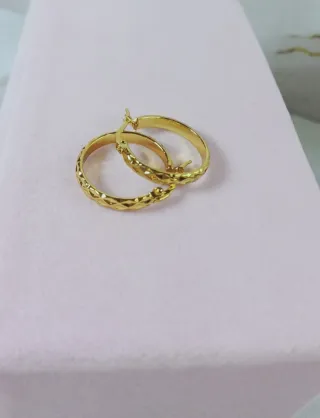 Pendientes Aro Pequeños Chapado Oro 18k