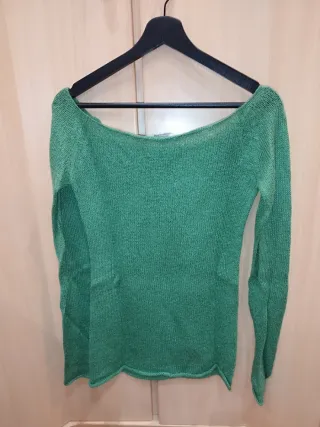 Jersey Bershka verde talla L