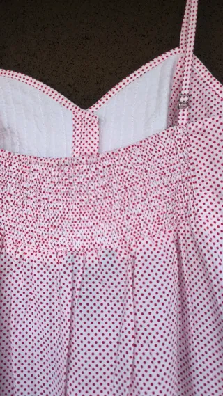 Camisa de tirantes con topos rojos Mango talla S