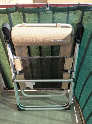 Silla de camping Quechua beige