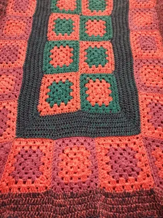 Coperta uncinetto granny squares