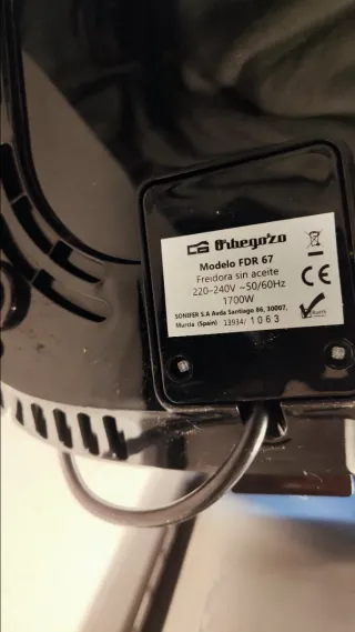 Freidora de aire Orbegozo FDR 67