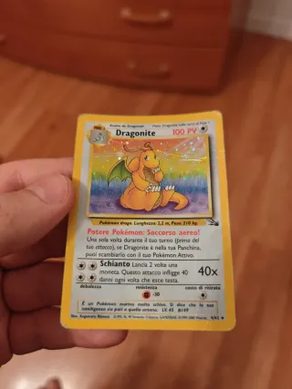 Carta Pokémon Dragonite HOLO 4/62 Fossil Vintage 1