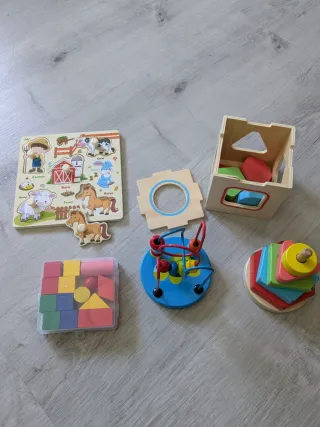 Lote Juguetes Madera Bebé