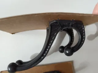 Percheros de pared negros (2 unidades)