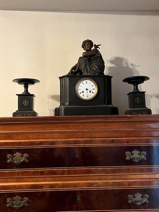 4 relojes sobremesa antiguos, escucho ofertas