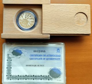 Moneda Homenaje al ECU con Certificado
