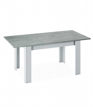Mesa Comedor Kendra Extensible. Cemento Blanco