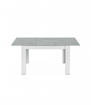 Mesa Comedor Kendra Extensible. Cemento Blanco