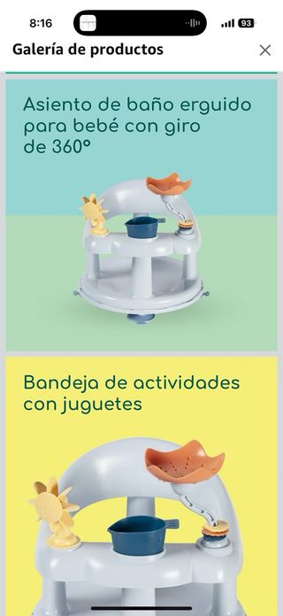 Silla de baño para bebé