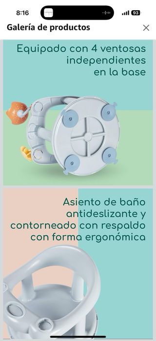 Silla de baño para bebé