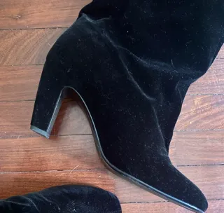 Botas Zara Tacón Efecto Ante Talla 37
