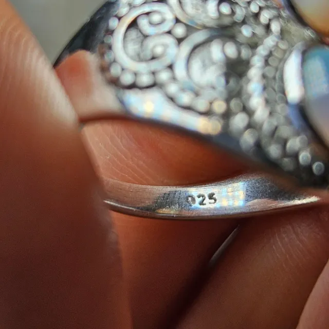 Anillo plata 925 con doble ópalo etíope