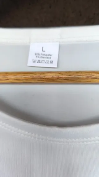 Camiseta Blanca Talla L poliéster Shakespeare Cool