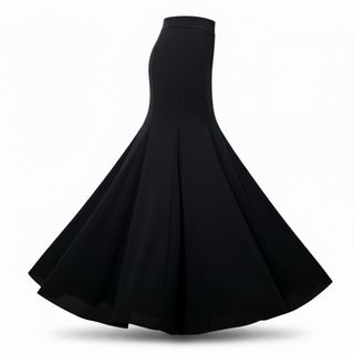 Falda larga flamenca negra