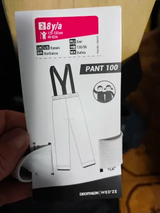 Chaqueta y pantalón de nieve