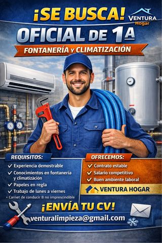 Oficial 1ª fontanería/climatización