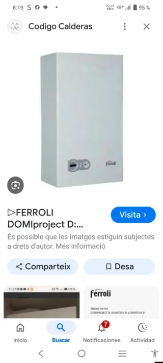 Ferroli Domiproject D para despiece