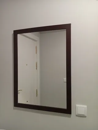 Espejo de madera y cristal