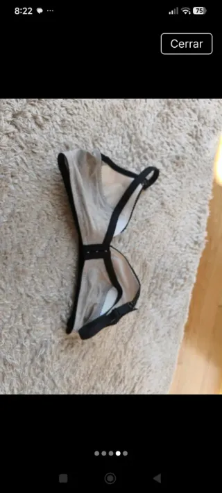 Sujetador de lactancia gris y negro