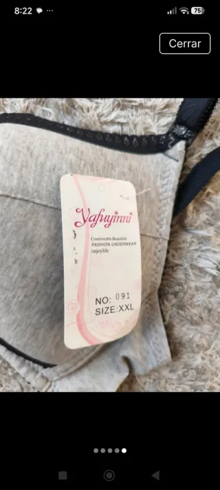 Sujetador de lactancia gris y negro