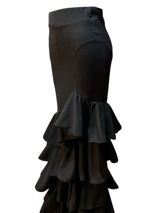 Falda larga flamenca volantes