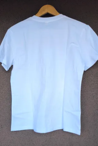 Camiseta blanca de algodón Talla M Croqueta