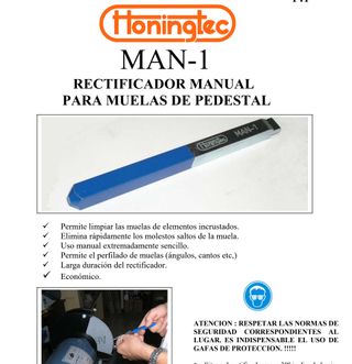 BARRA DE DIAMANTE HONINGTEC MAN-1