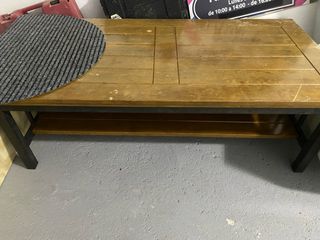 Mesa baja de salón madera y metal