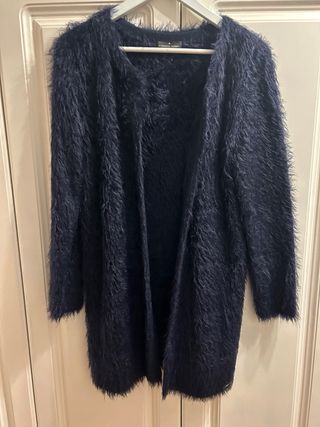 Chaqueta larga pelo azul Roberto Verino