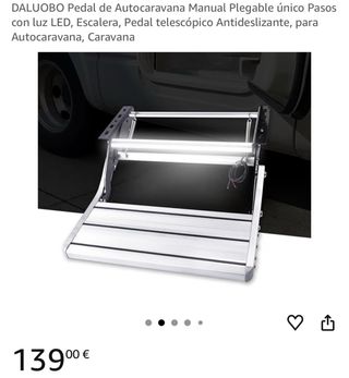 Escalón plegable fijo para autocaravana o caravana