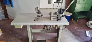 Máquina triple arrastre corta hilos