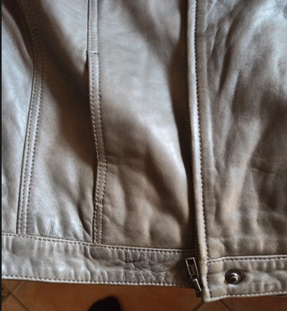 Chaqueta de cuero Naf-Naf marrón