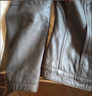 Chaqueta de cuero Naf-Naf marrón