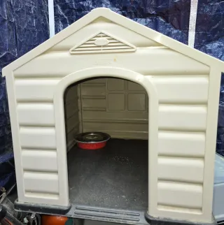 Caseta para perro beige