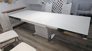 Mesa de comedor Intempo cristal y metal