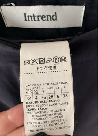 Pantaloni Intrend Blu Navy Tg 38