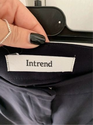 Pantaloni Intrend Blu Navy Tg 38