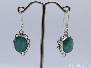 Pendientes Plata con Esmeraldas