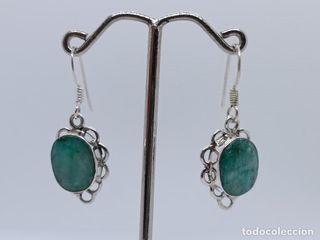 Pendientes Plata con Esmeraldas