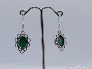 Pendientes Plata con Esmeraldas