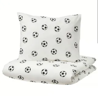 Funda Nórdica Balones Fútbol Blanco y Negro