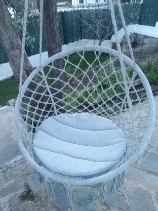 Asiento Colgante Jardín Beige/Gris