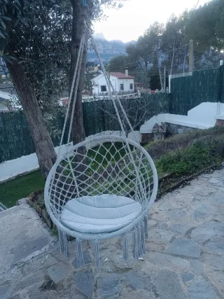 Asiento Colgante Jardín Beige/Gris
