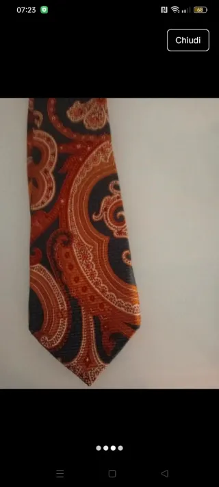 Cravatta vintage fantasia paisley Valentino Garava