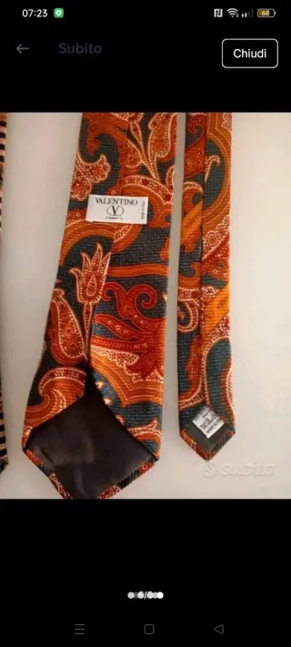 Cravatta vintage fantasia paisley Valentino Garava