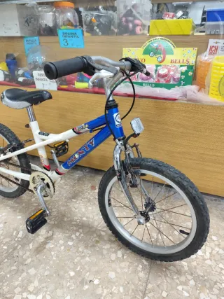 Bicicleta Infantil Monty Azul y Blanca